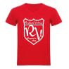 Tee Shirt col V Rugby & Vintage Ecusson Rouge