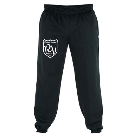 Bas de Jogging Rugby & Vintage Ecusson Noir