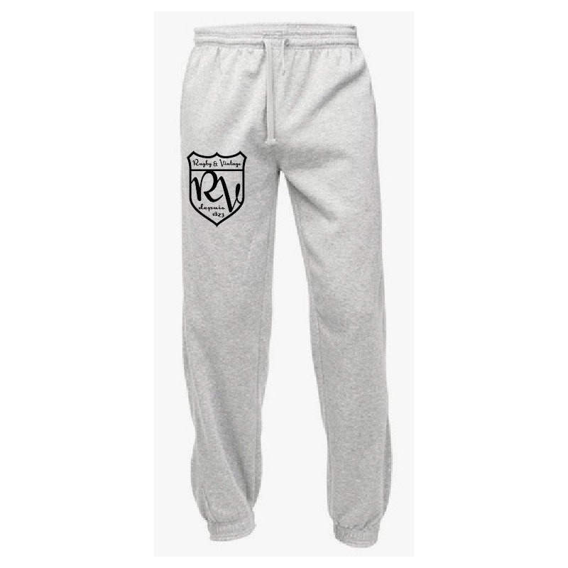 Bas de Jogging Rugby & Vintage Ecusson Gris