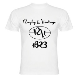 Tee Shirt Rugby & Vintage RV Blanc
