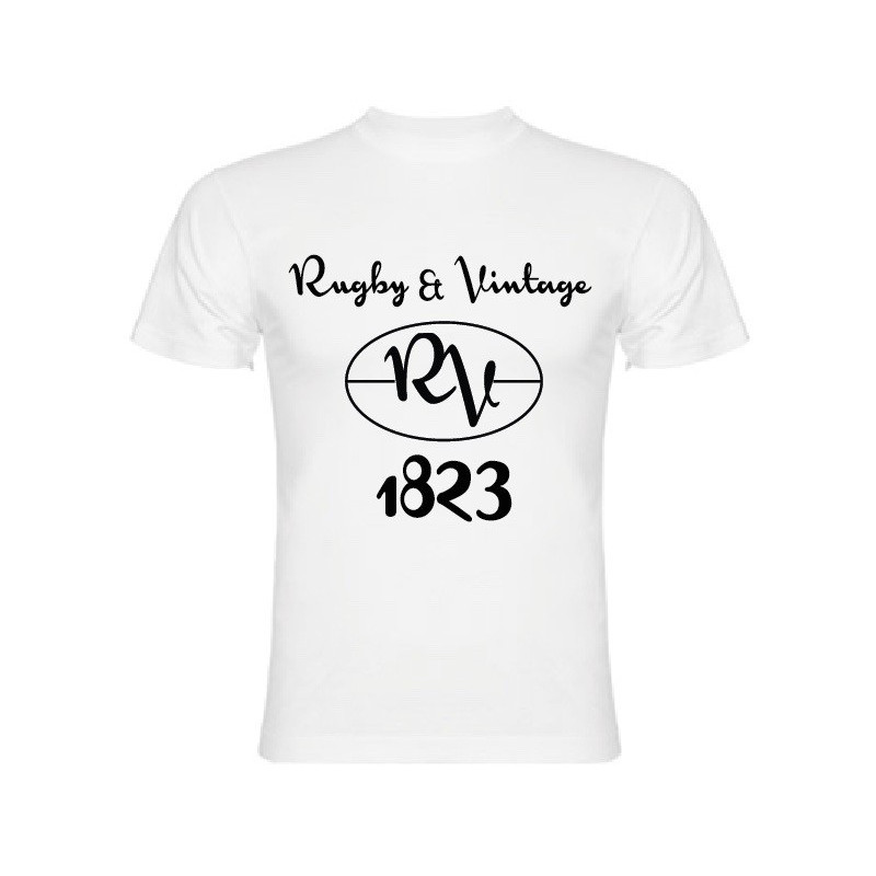 Tee Shirt Rugby & Vintage RV Blanc