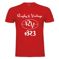 Tee Shirt Rugby & Vintage RV Rouge