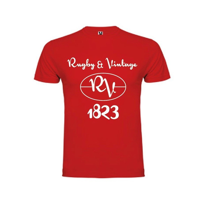 Tee Shirt Rugby & Vintage RV Rouge